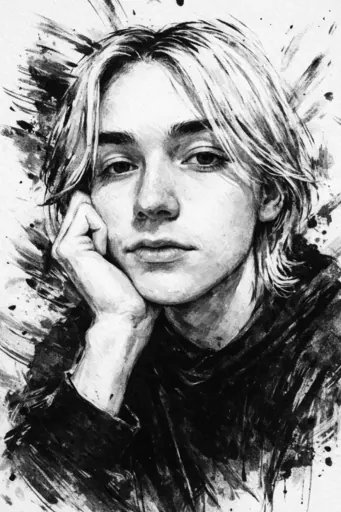 Ophelia trình tạo ảnh AI miễn phí – prompt:Create a black-and-white ink illustration of the subject or image using bold bru…