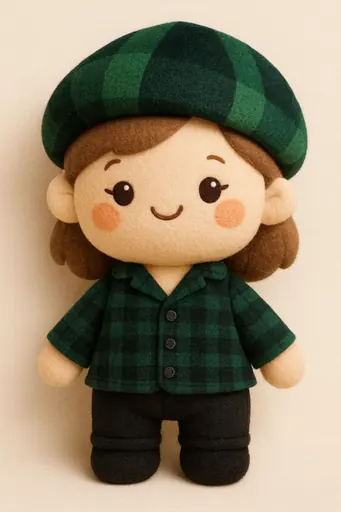 Ophelia бесплатный генератор изображений ИИ – промпт:Transform the subject or image into an adorable plushie-style form with soft tex…