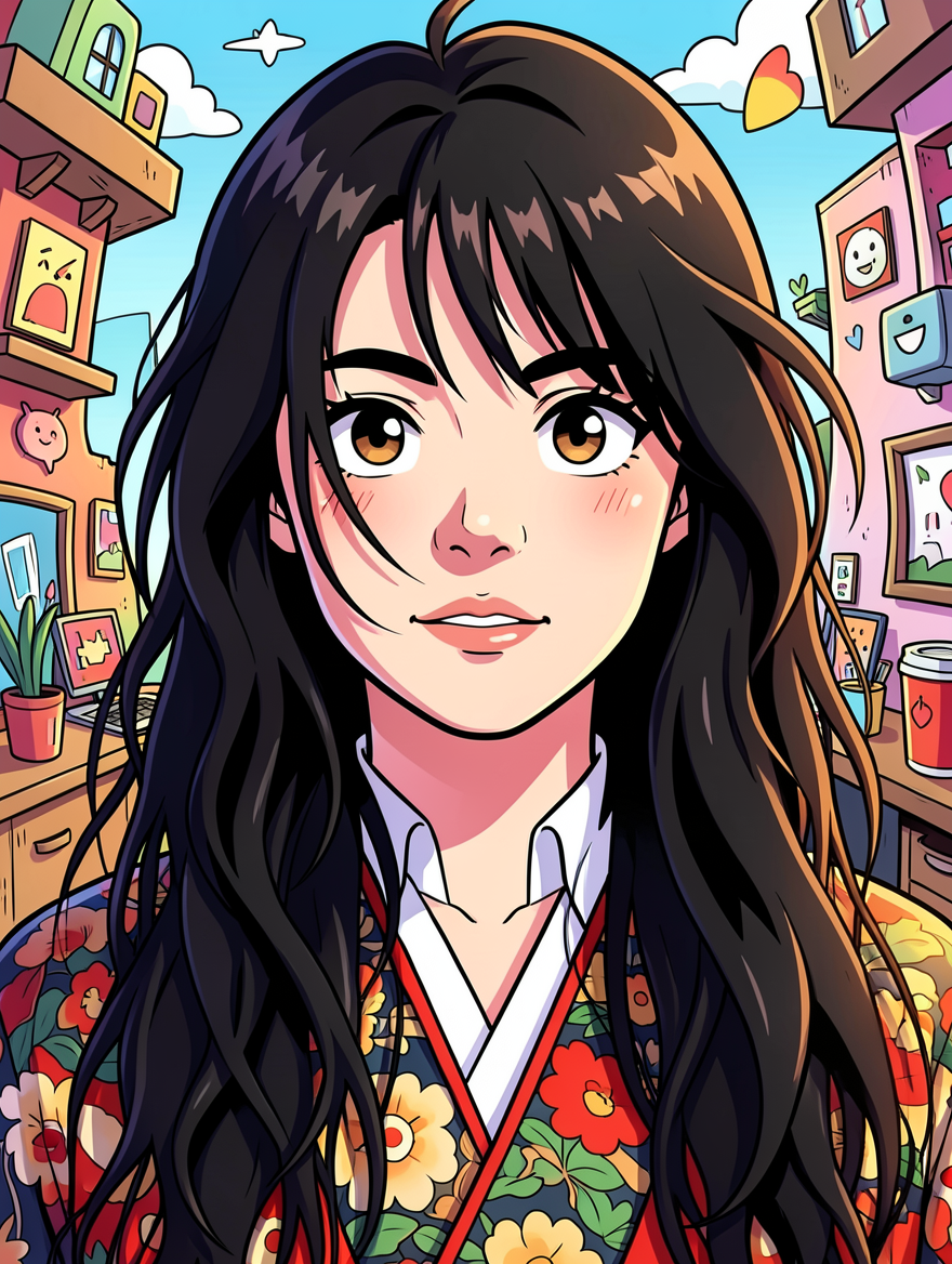 Opheliaai 提示词:Create a trending anime art style image from the uploaded subject. Use confident…