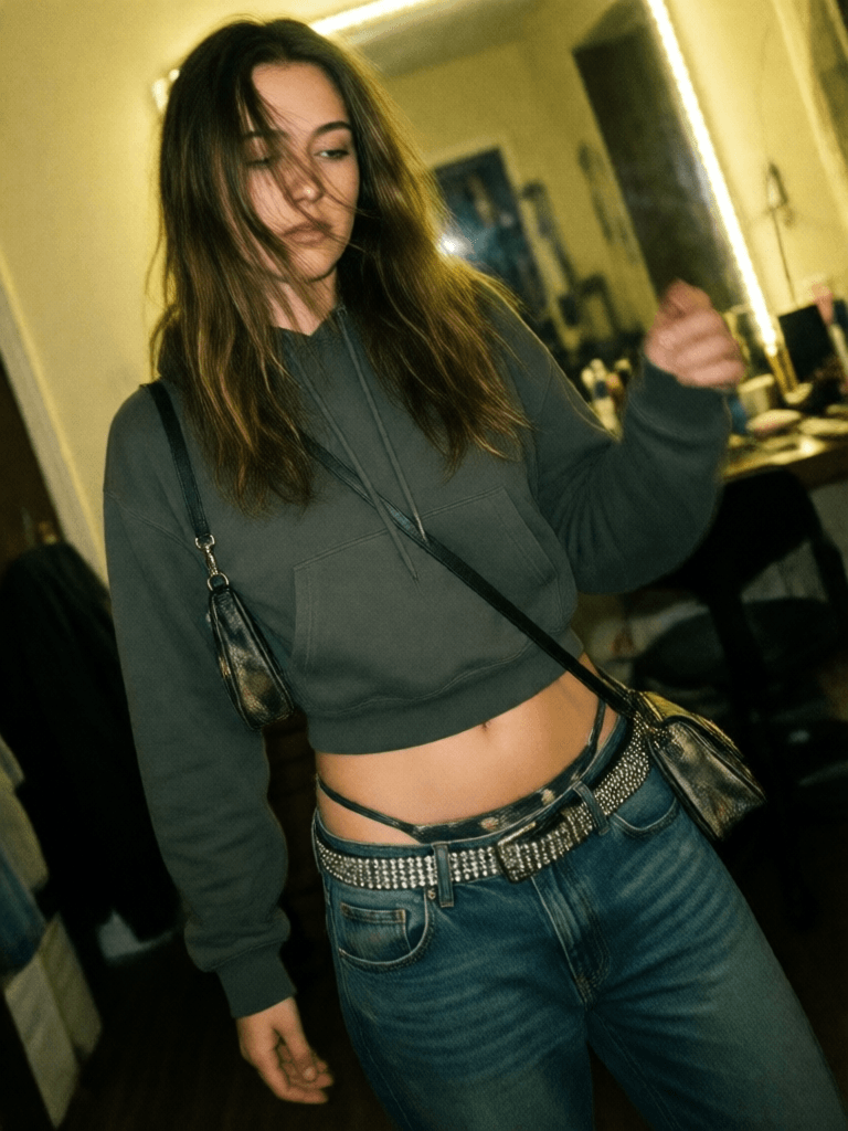 Ophelia free AI image generator prompt:a lo-fi 2015s-era, diagonally taken, low-quality iPhone photo of a 20-year-old b…