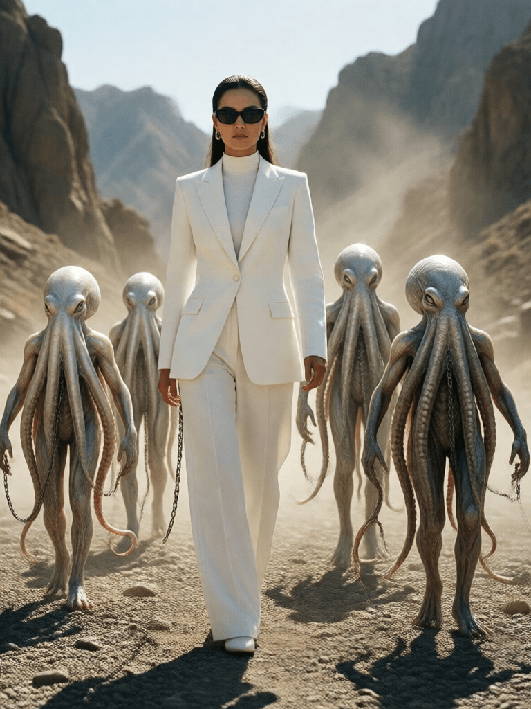 Ophelia trình tạo ảnh AI miễn phí – prompt:{ "scene": { "setting": "rocky desert or mountainous landscape", "time_of_day":…