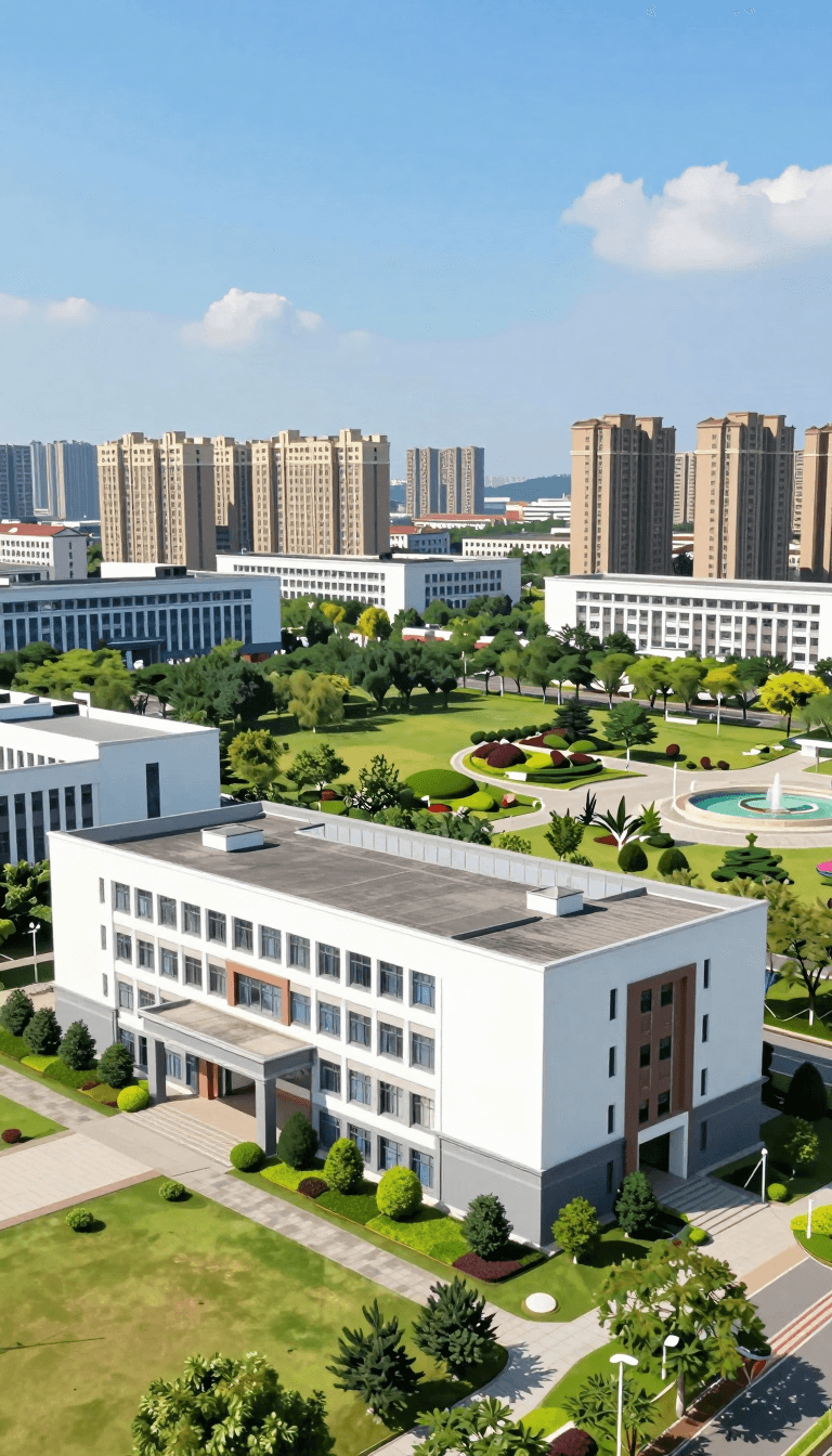 Opheliaai prompt:Chinese style illustration,sprawling campus on a bright,sunny day. The foregroun…