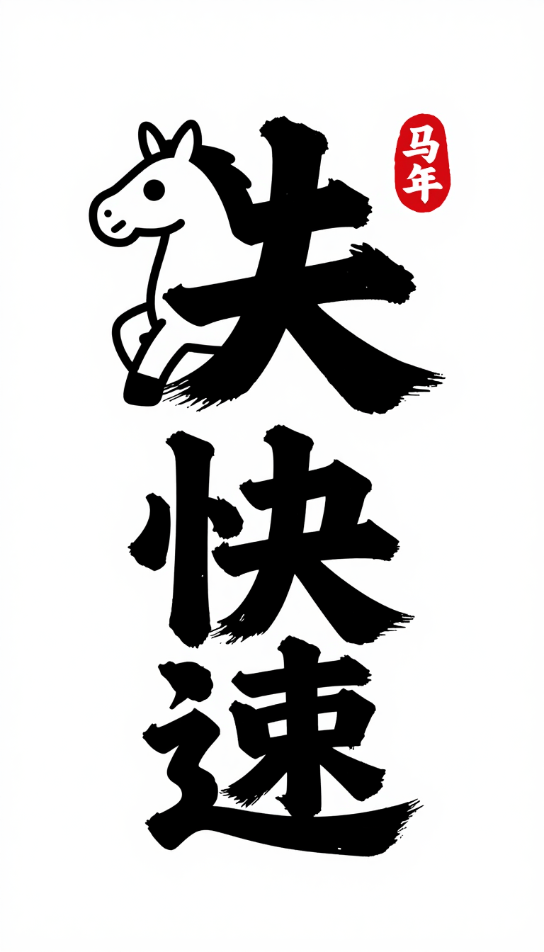 Opheliaai prompt:the image features bold, expressive chinese calligraphy in black ink on a white…