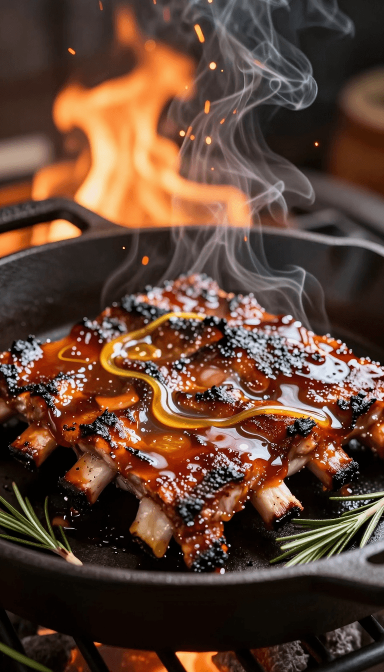 Opheliaai 提示詞:gourmet food,Close-up photography of caramelized roasted ribs, with the sauce cr…