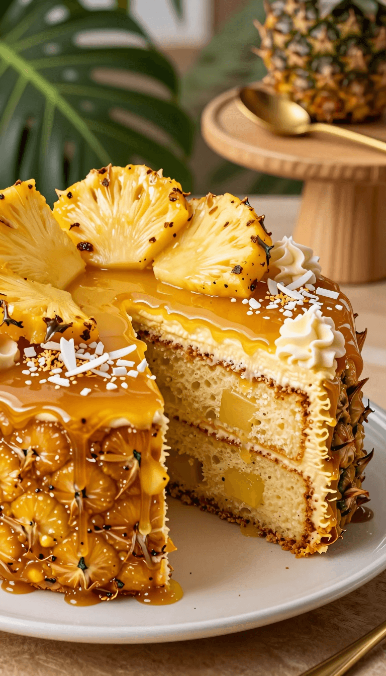 Opheliaai พรอมต์:SJ/(DG)/,Ultra-realistic close-up photograph of a luscious tropical pineapple ca…