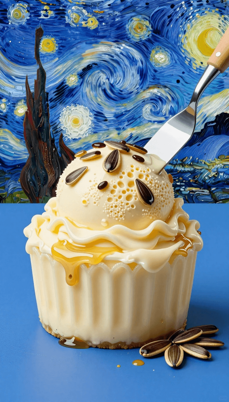 Opheliaai prompt:Cj,Cake,ice cream,thick oil painting texture cream (using a painting knife for c…