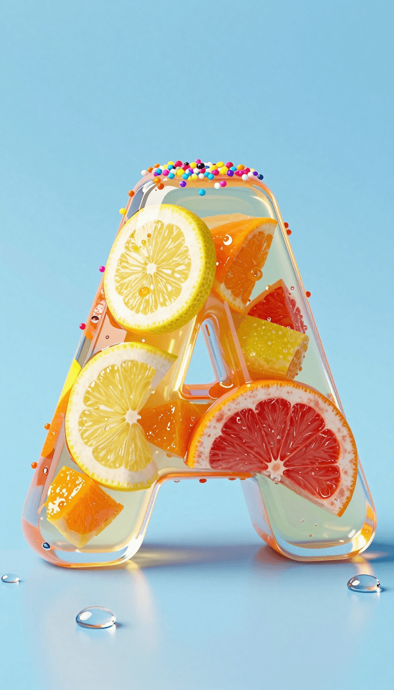 Opheliaai prompt:YC Crystal Container,A dessert shaped like the letter A made with transparent je…