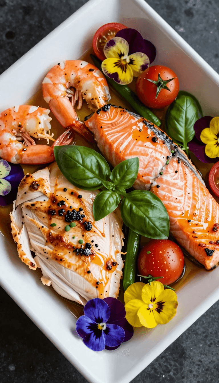 Opheliaai prompt:IPBD,A vibrant top-down photograph of a gourmet platter featuring various ingred…