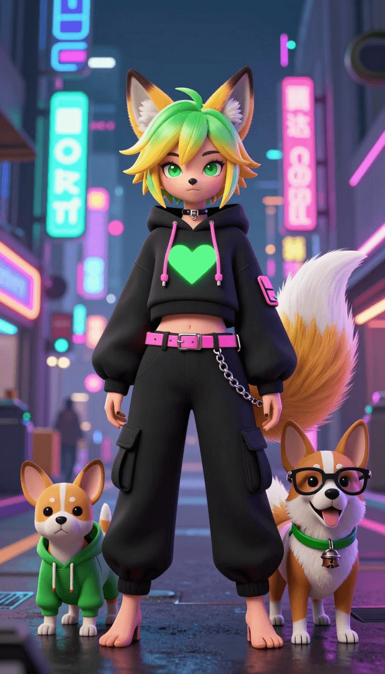 Opheliaai prompt:High - quality digital illustration in anime - cyberpunk style. Create a full -…