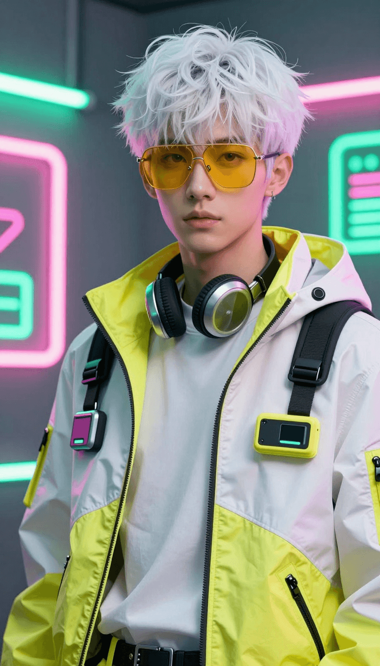 Opheliaai prompt:A highly detailed digital artwork of a young man with a pale complexion, short w…