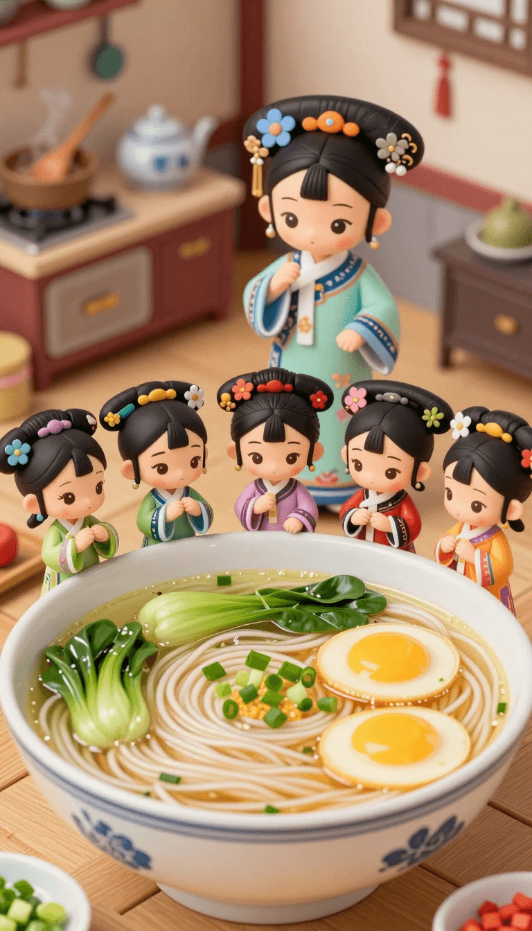 Opheliaai موجه:Miniature landscape, traditional Chinese animation style with a cute Q-style, fu…