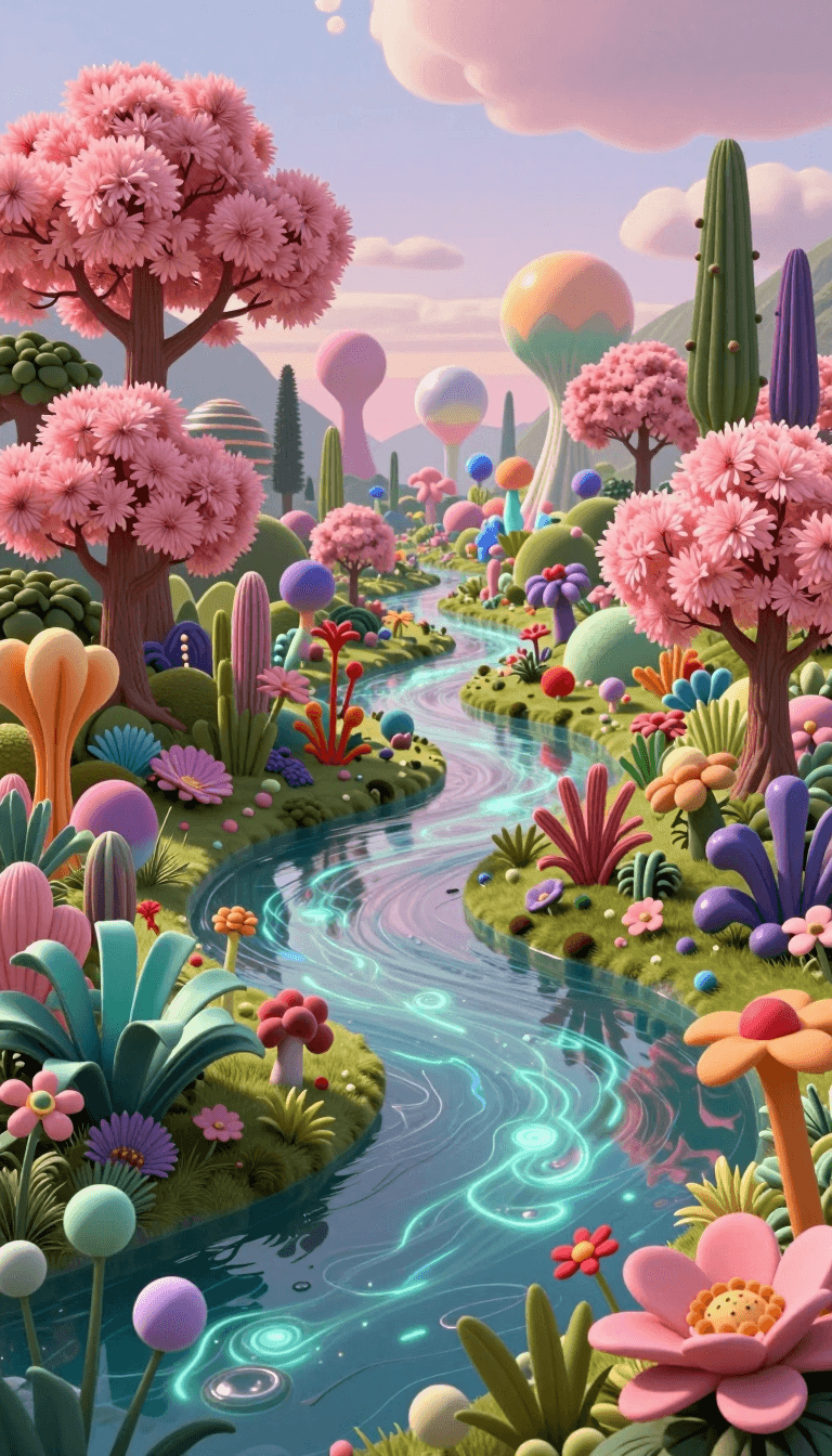 Opheliaai prompt:This is an imaginative surreal landscape,featuring a variety of rich surreal sce…