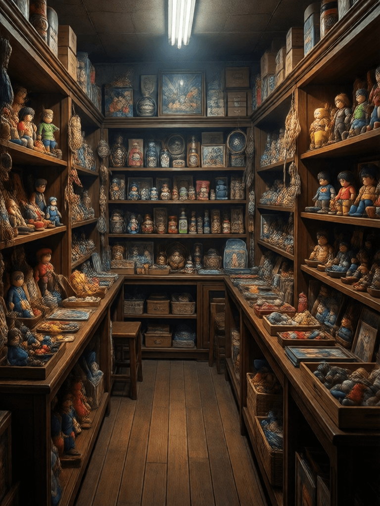 Ophelia free AI image generator prompt:store full of curious collectibles :: incredible, anime, Digital 2D, animated by…