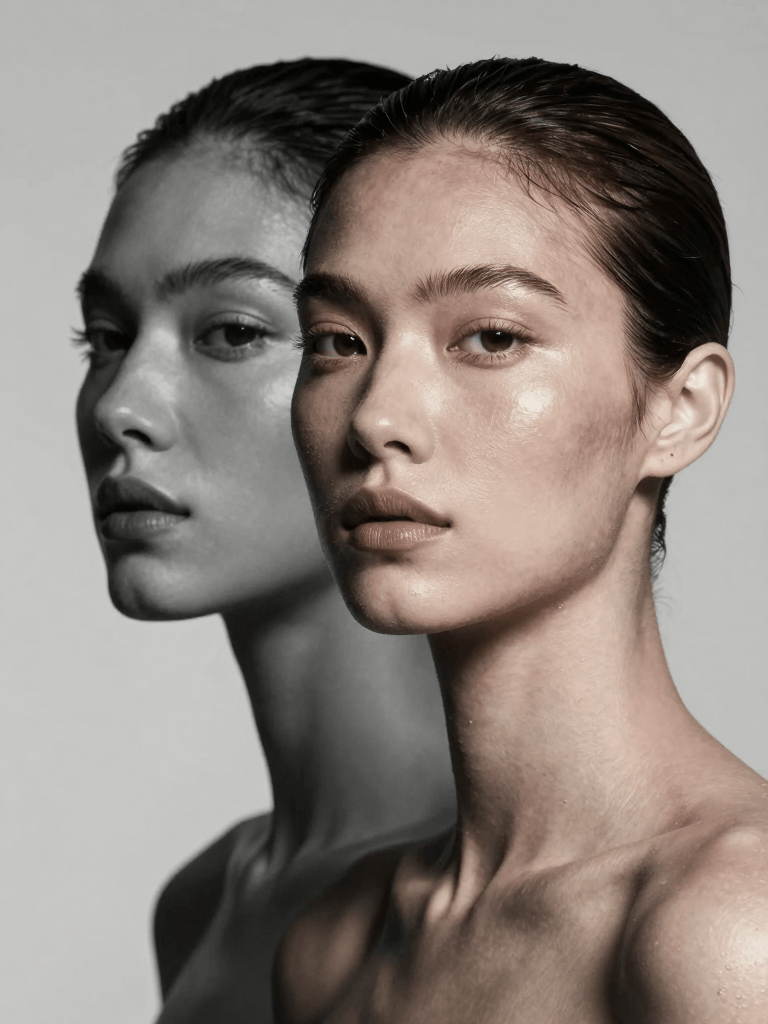 Ophelia бесплатный генератор изображений ИИ – промпт:a black and white photo of a woman with shadow., in the style of minimalist beau…