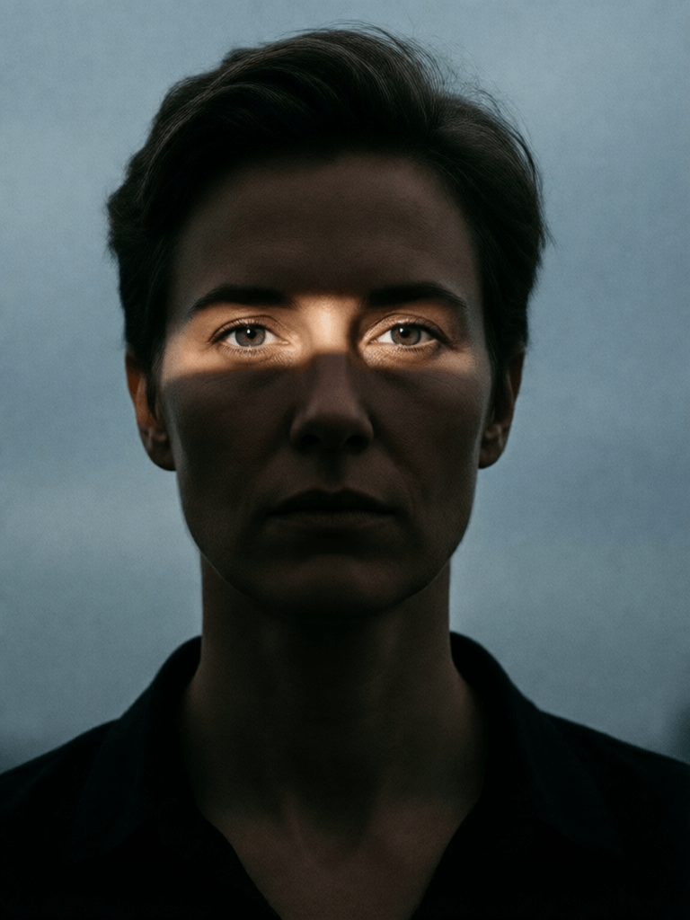 Ophelia free AI image generator prompt:Close-up portrait of a woman (Same face as reference image)looking directly at t…