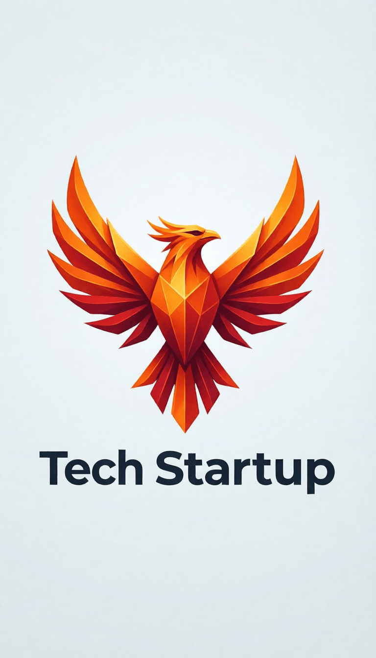 Ophelia free AI image generator prompt:A sleek and modern logo design for a tech startup, featuring a stylized geometri…