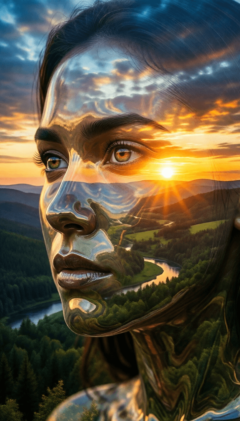 Ophelia free AI image generator prompt:The image is a surreal and artistic composition that combines elements of nature…