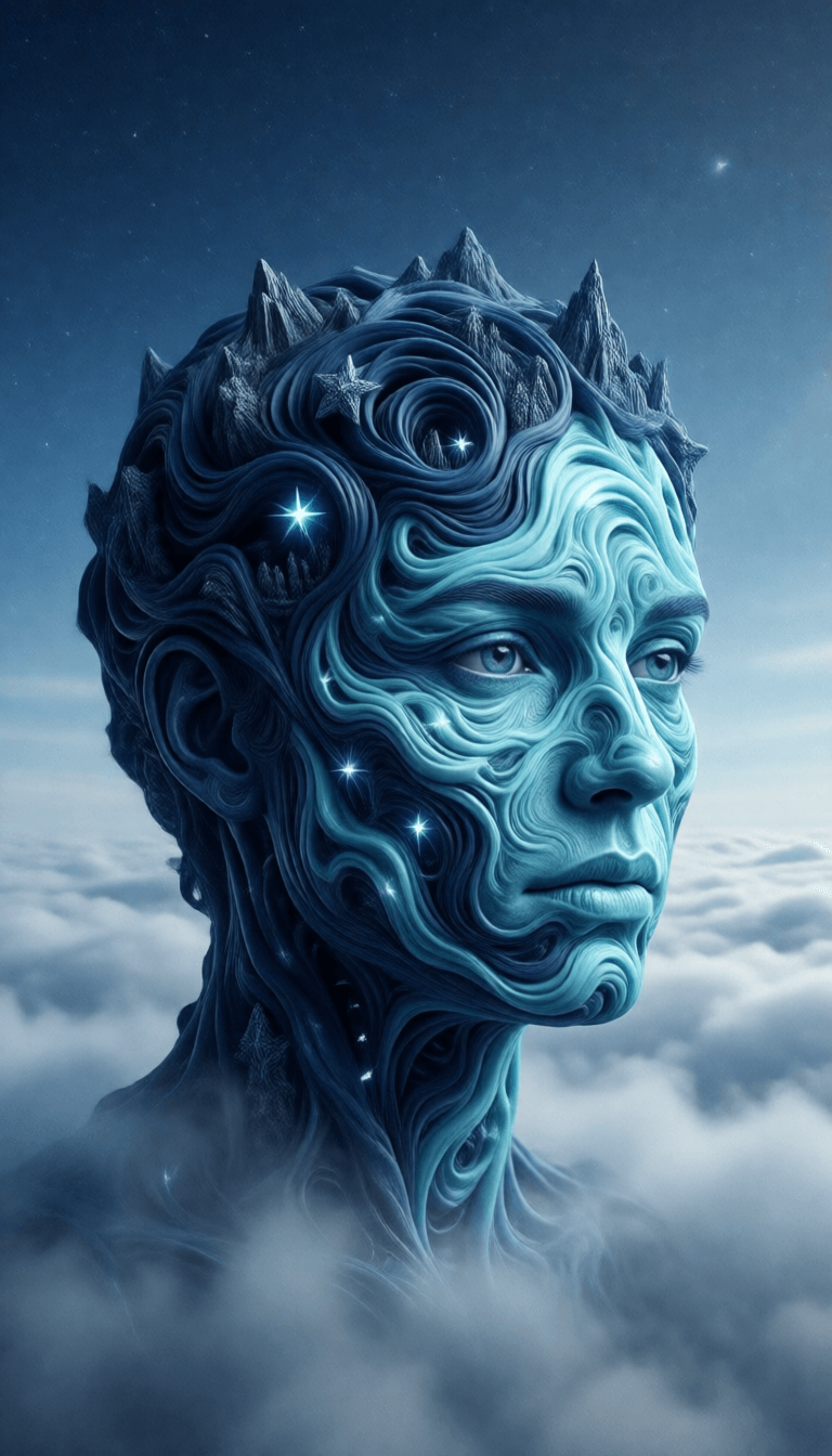 Ophelia générateur d’images IA gratuit – prompt:photo illustration from a world in the clouds, in the style of tanya shatseva, t…