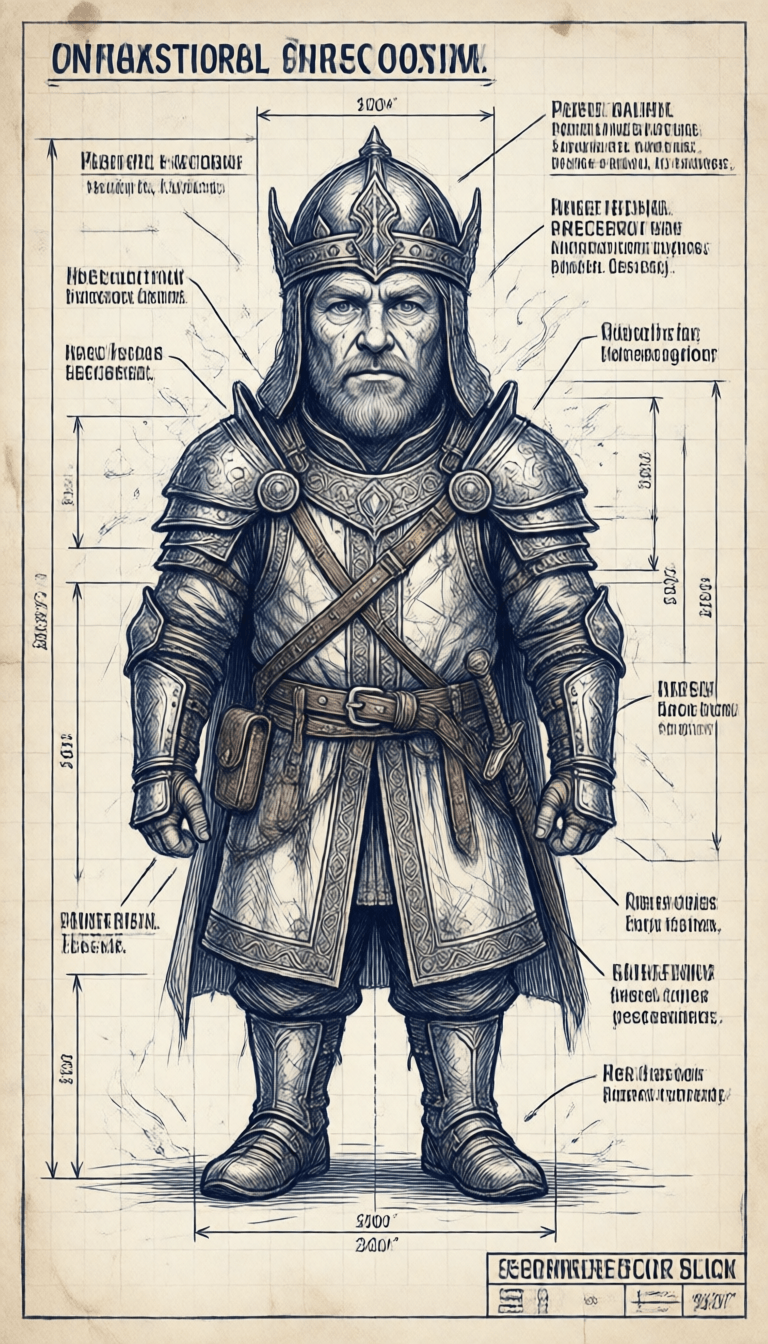Ophelia free AI image generator prompt:detailed with notes, ink sketch of medieval preschool slick design clean lines b…