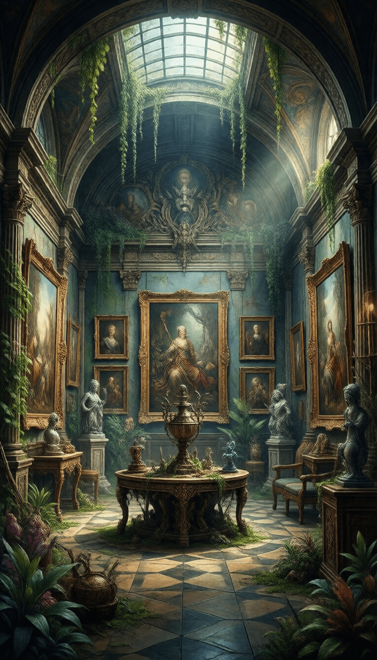 Ophelia free AI image generator prompt:Art museum space style fantasy, Watercolor, trending on artstation, sharp focus,…
