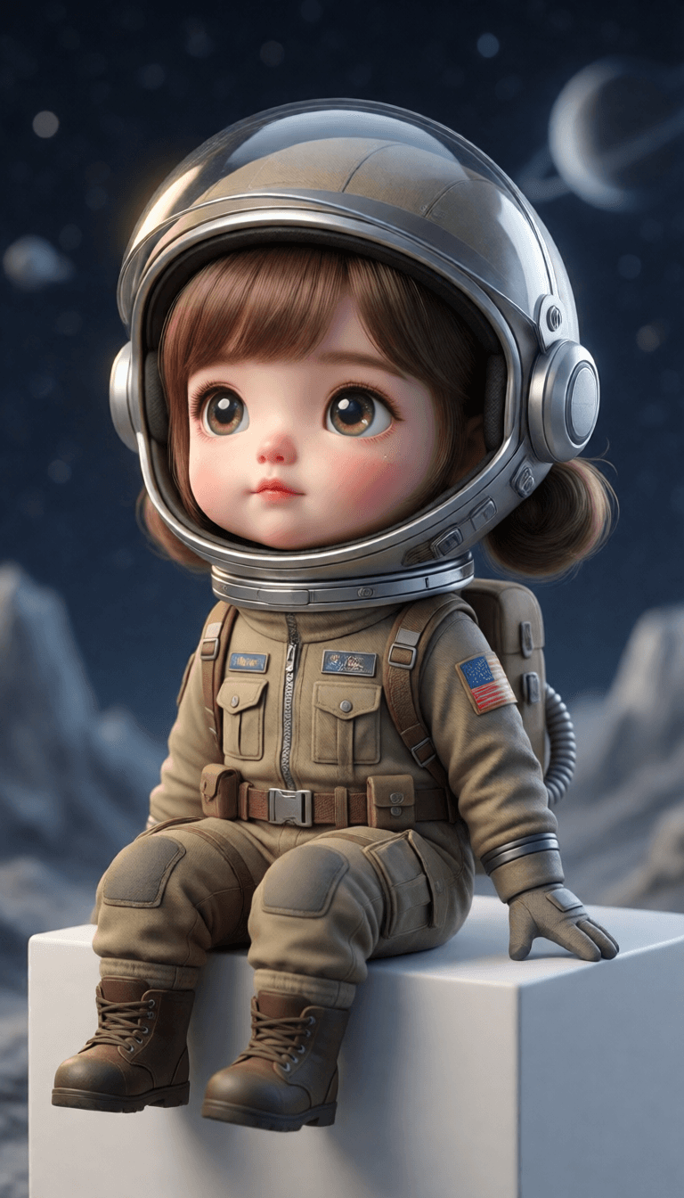 Ophelia générateur d’images IA gratuit – prompt:Toy with a little doll with a helmet, cute 3d render, cute detailed digital art,…