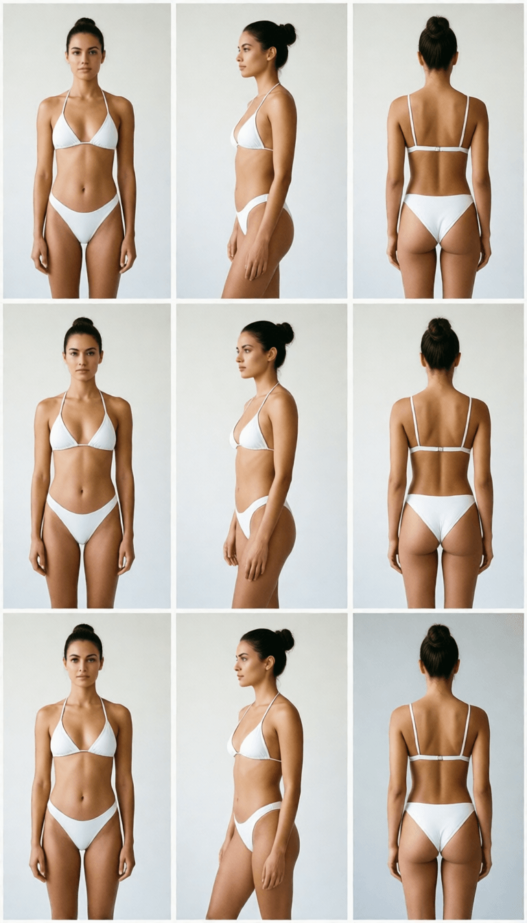 Ophelia kostenloser KI‑Bildgenerator‑Prompt:{ "Objective": "Create a clean, studio-style composite image (3x3 grid) showing…