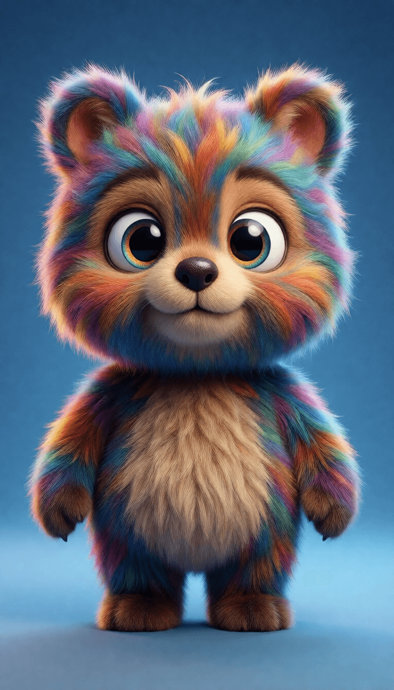 Ophelia free AI image generator prompt:Ultra-detailed 3D plush cartoon character, inspired by classic animated TV style…