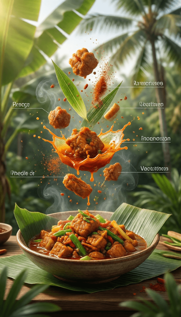 Ophelia generador de imágenes IA gratis – prompt:Ultra-realistic cinematic food photography of a traditional Indonesian dish, pre…