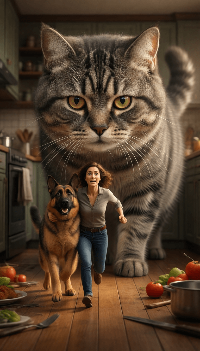 Ophelia kostenloser KI‑Bildgenerator‑Prompt:{ "scene": { "type": "cinematic 3D photorealistic", "setting": "kitchen", "light…