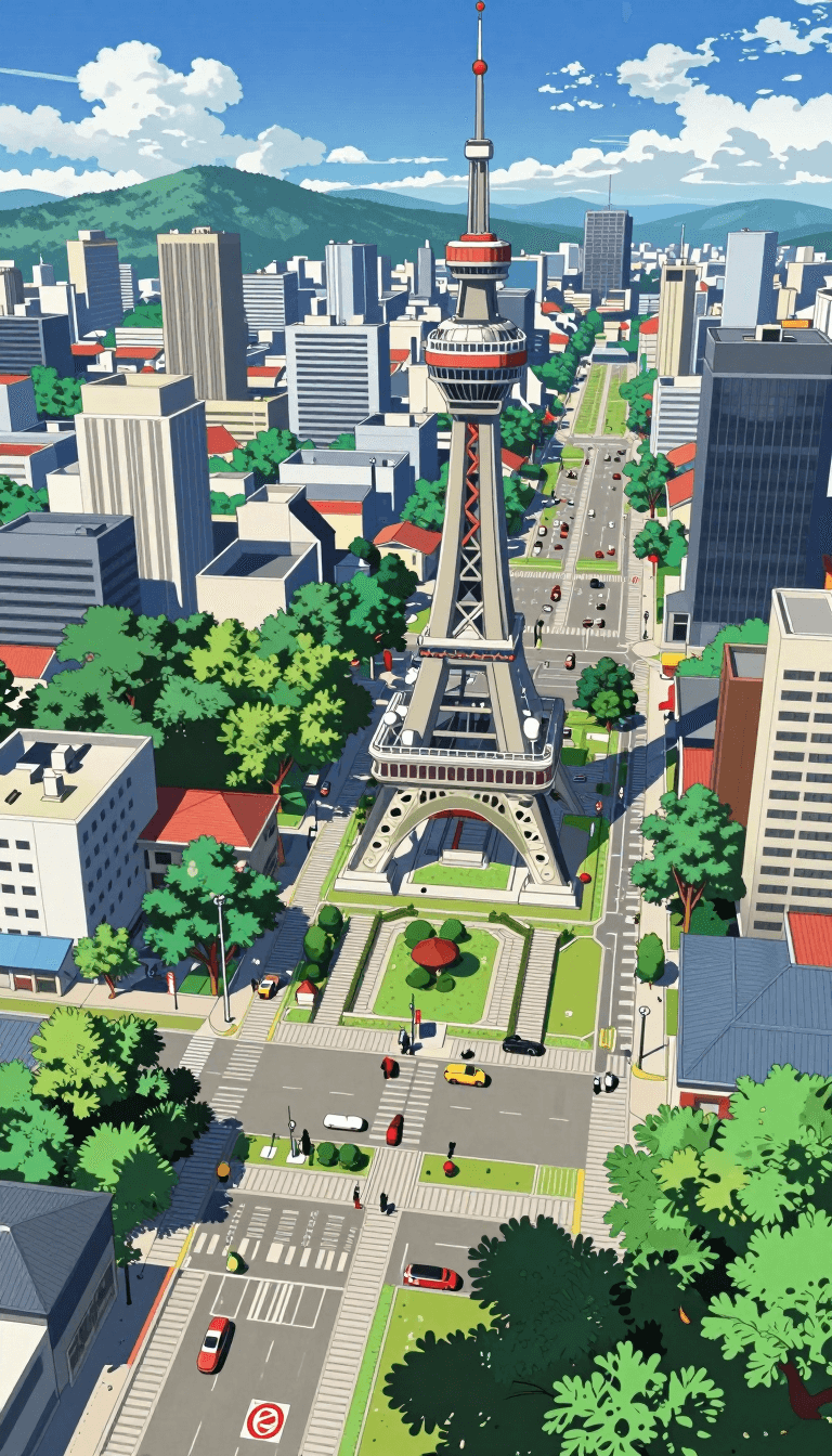 Ophelia generador de imágenes IA gratis – prompt:Hazme un panorama de esta ubicación en estilo anime.