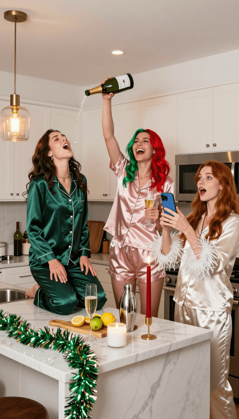 Opheliaai 提示词:"scene_context": { "setting": "Modern kitchen interior with white cabinets and m…