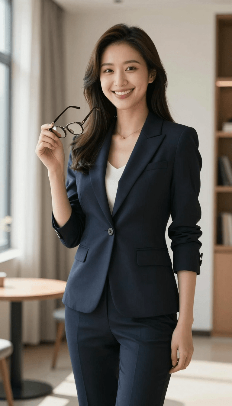 Opheliaai พรอมต์:The model from the reference image is standing in the reference image location,…