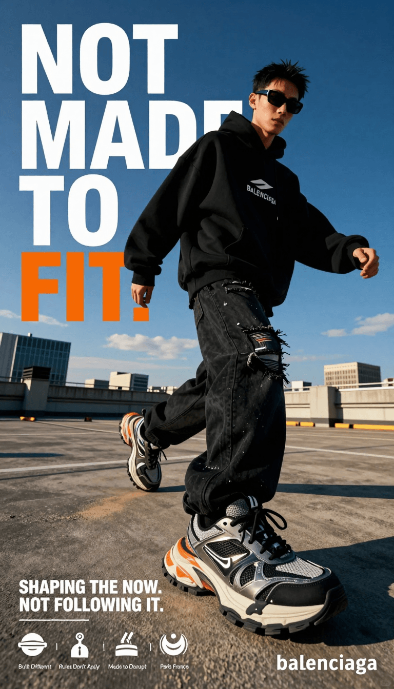 Opheliaai พรอมต์:4:5 vertical poster, ultra high resolution, 8K, luxury fashion campaign, editori…