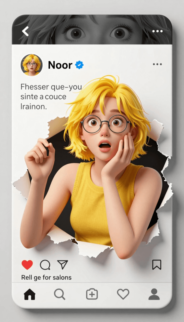 Opheliaai prompt:A creative 3D photo manipulation of a social media profile interface, featuring…