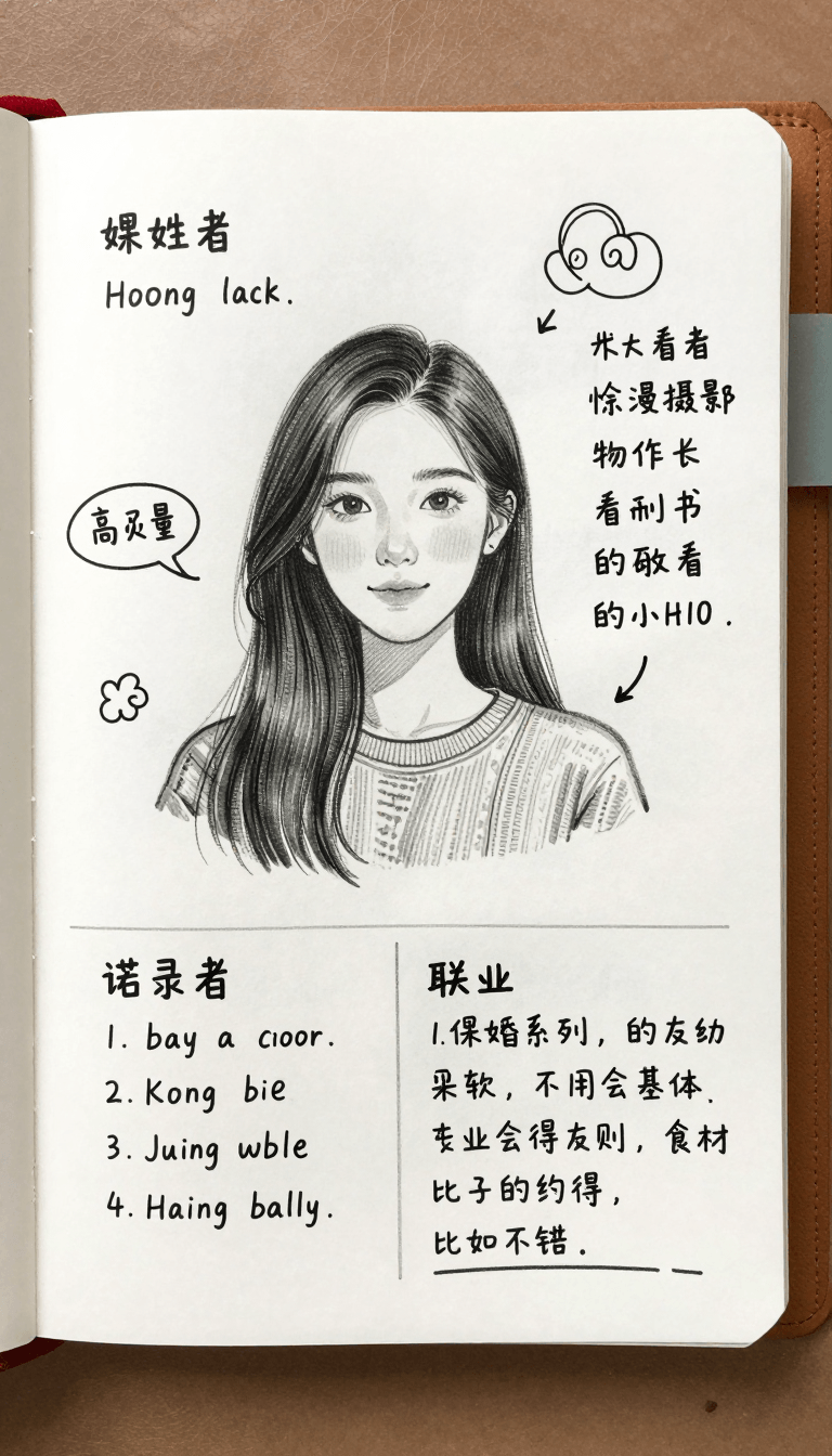 Opheliaai промпт:Generate a character profile journal for this portrait in a white handwritten an…