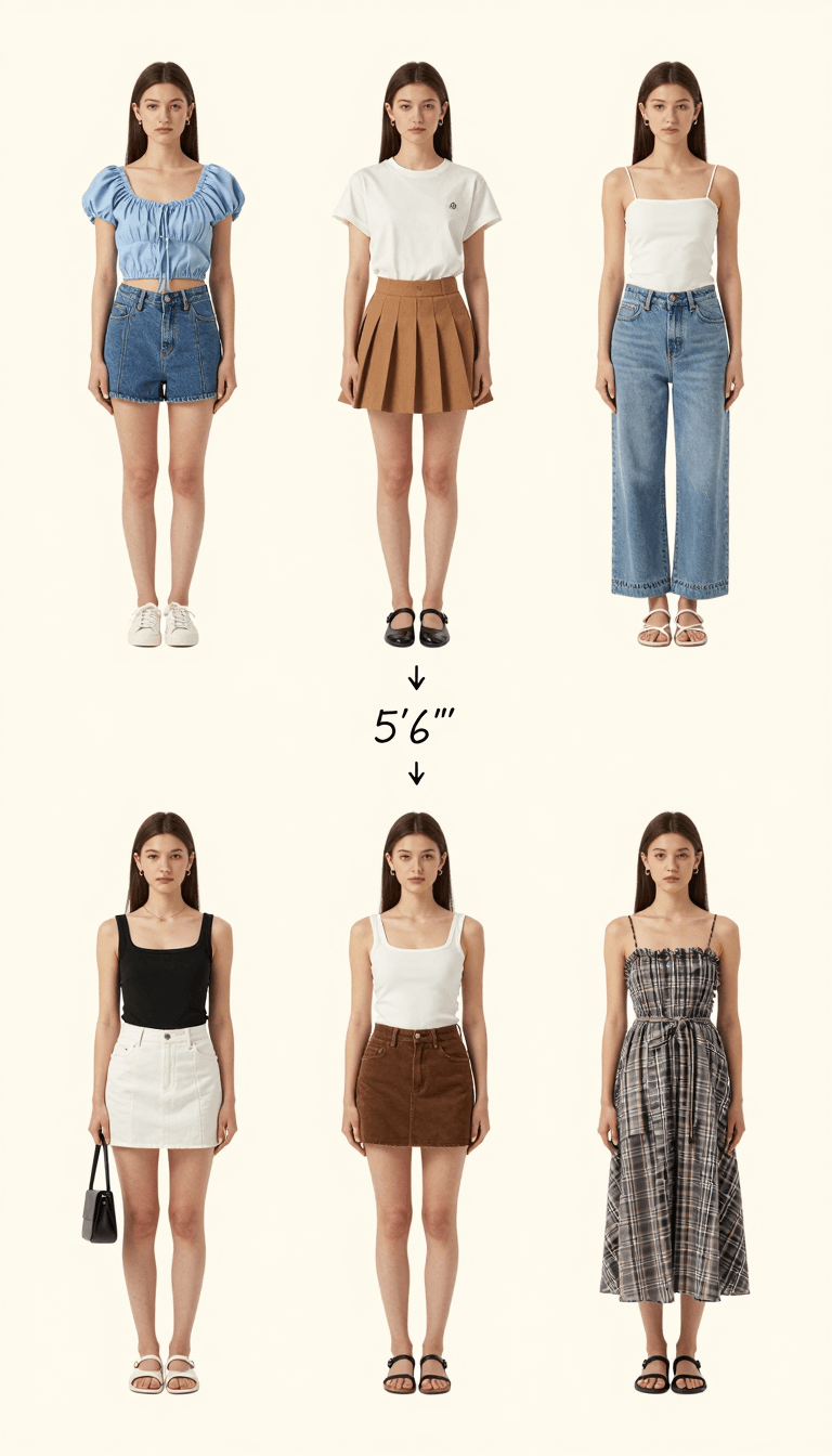 Opheliaai prompt:Create a freeform fashion-editorial collage of me in 8 distinct full-body summer…