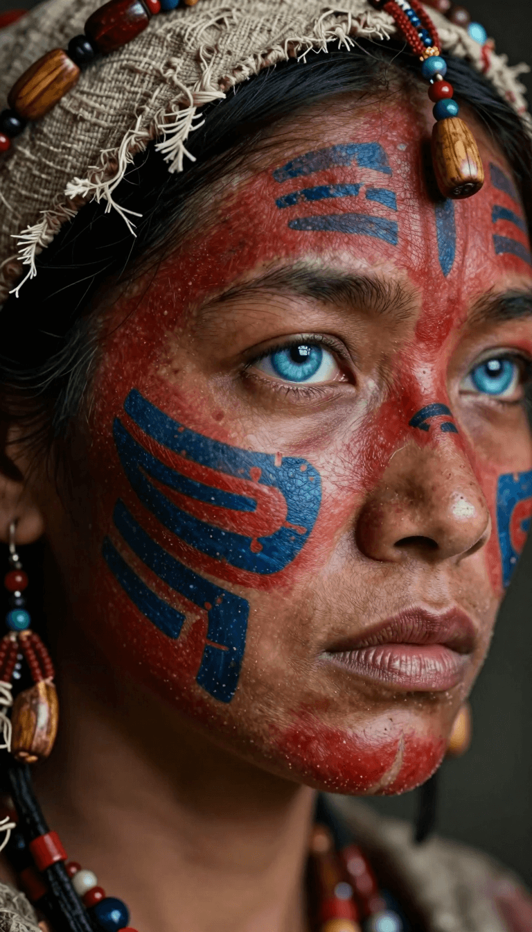 Opheliaai prompt:A dramatic ultra-realistic portrait of a woman shown in extreme close-up, only h…