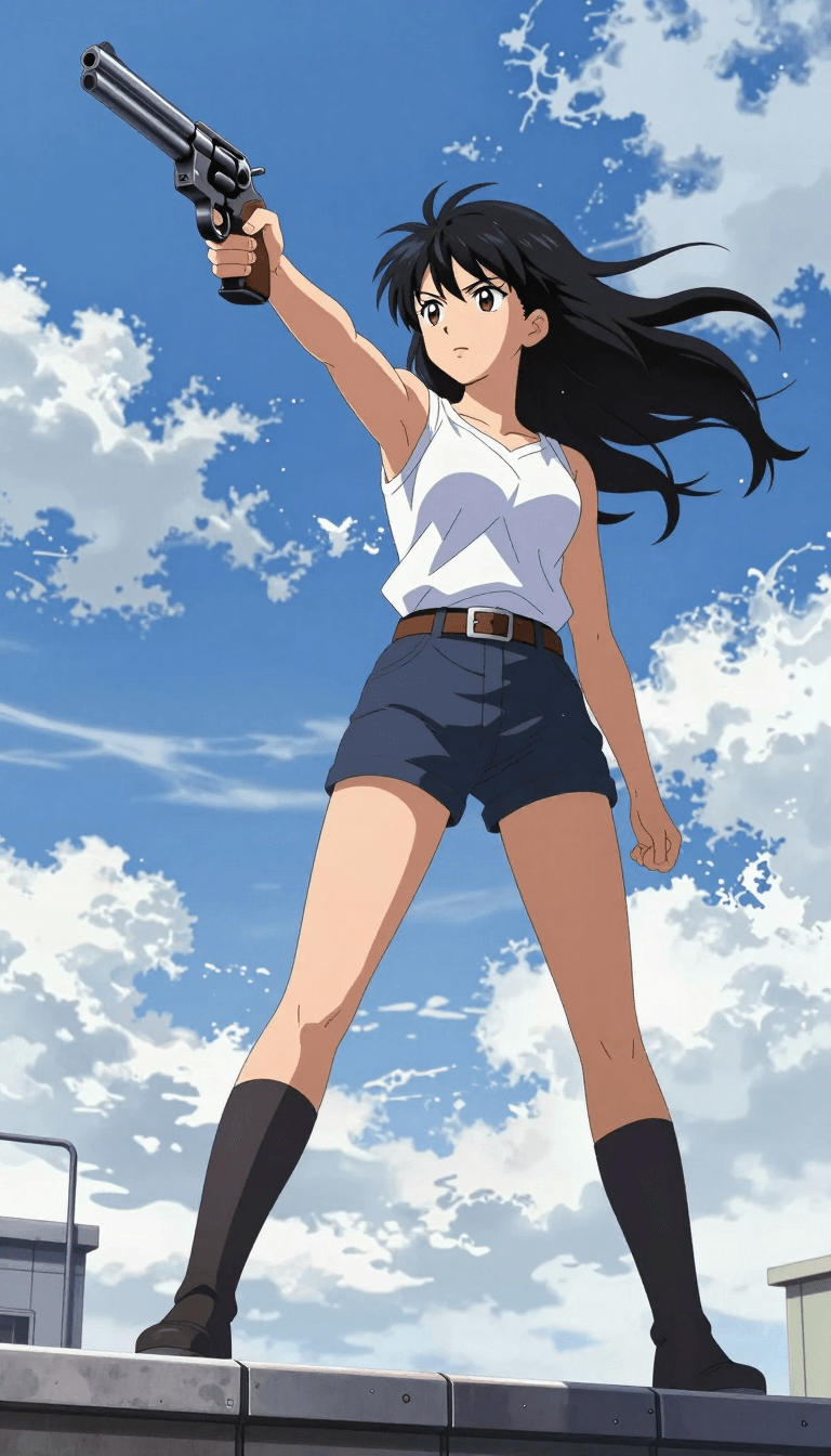 Opheliaai prompt:masterpiece,best quality,high detail,color,
a drawing of a young woman,
Low angl…