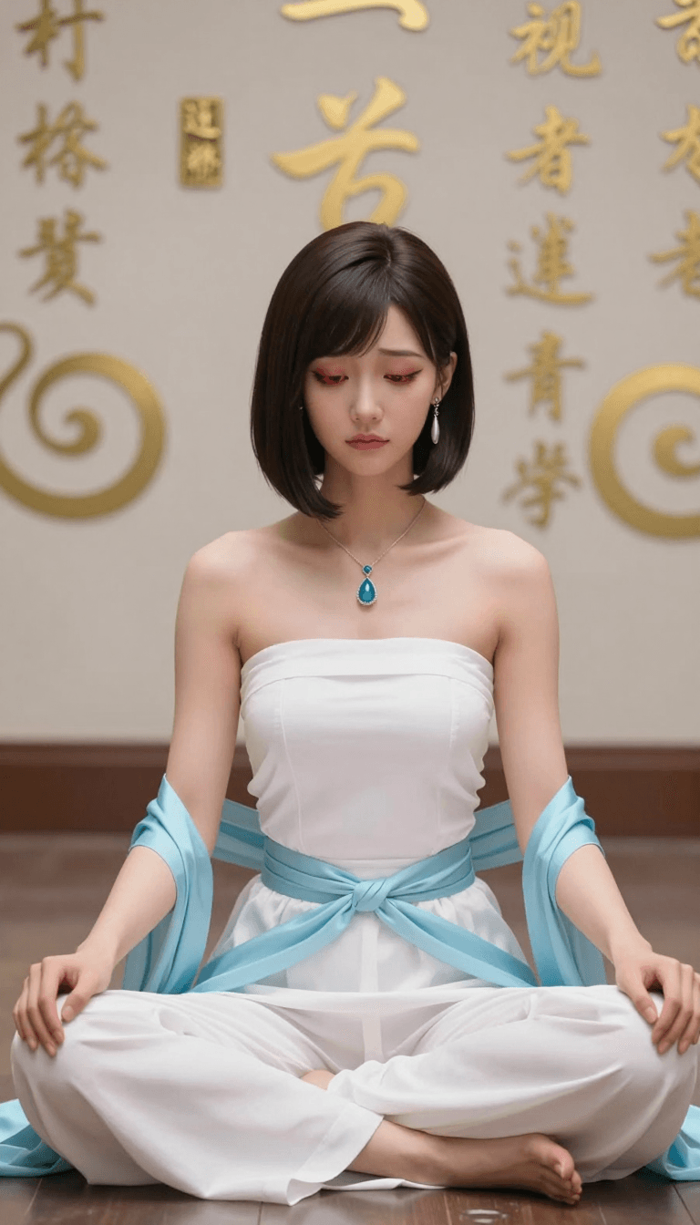 Opheliaai prompt:Fmupeiling,Fmupeiling,(seated in the lotus position),(solo:1.3),(face of Gufeng…