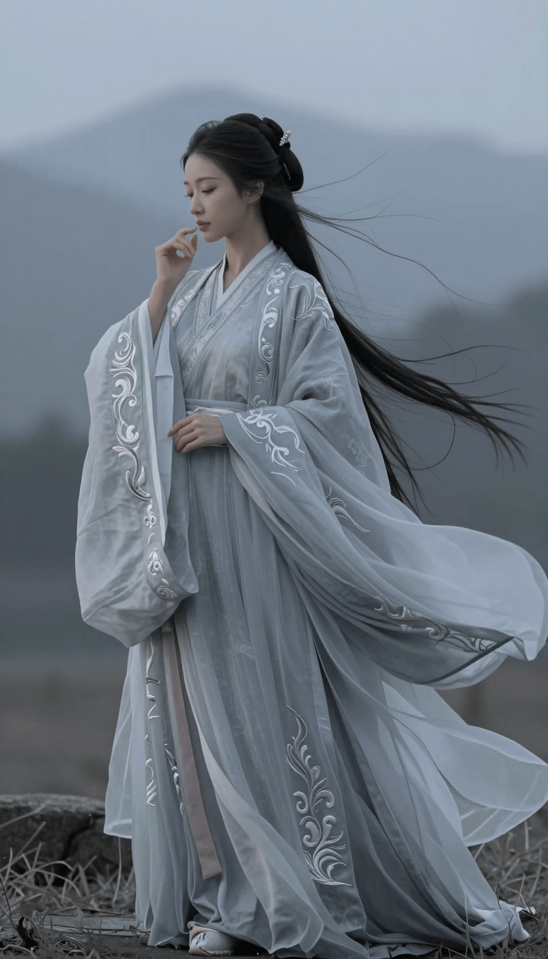 Opheliaai prompt:AJFQTUI,AJFFW,AJFHF,Realistic shooting,ancient Chinese style,cool and melancholi…