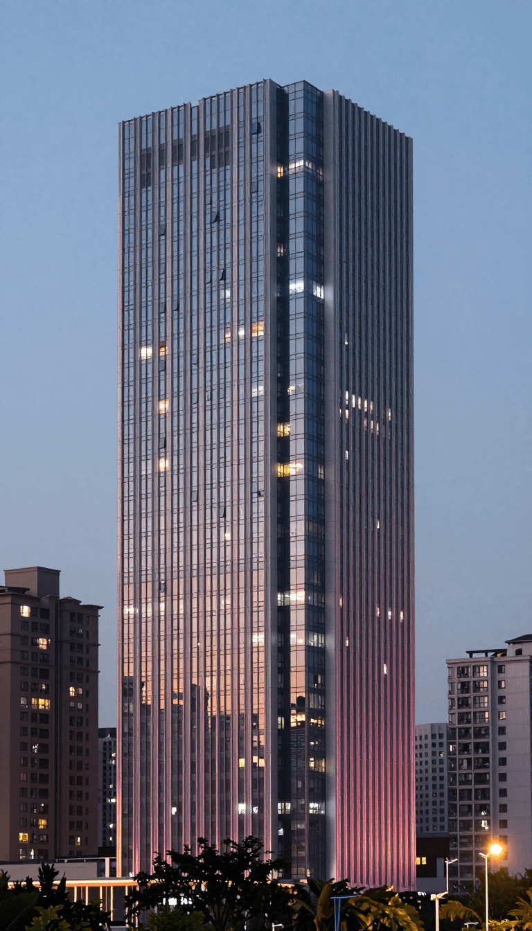 Opheliaai prompt:Architectural night view,A high-rise building, architectural photography, shot f…