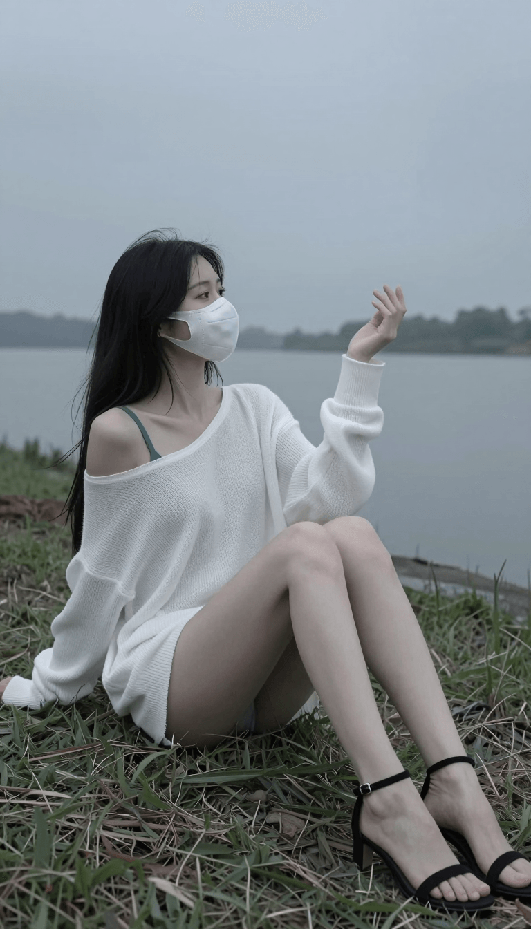 Opheliaai Prompt:The image is a photograph of an East Asian woman with long, straight black hair…