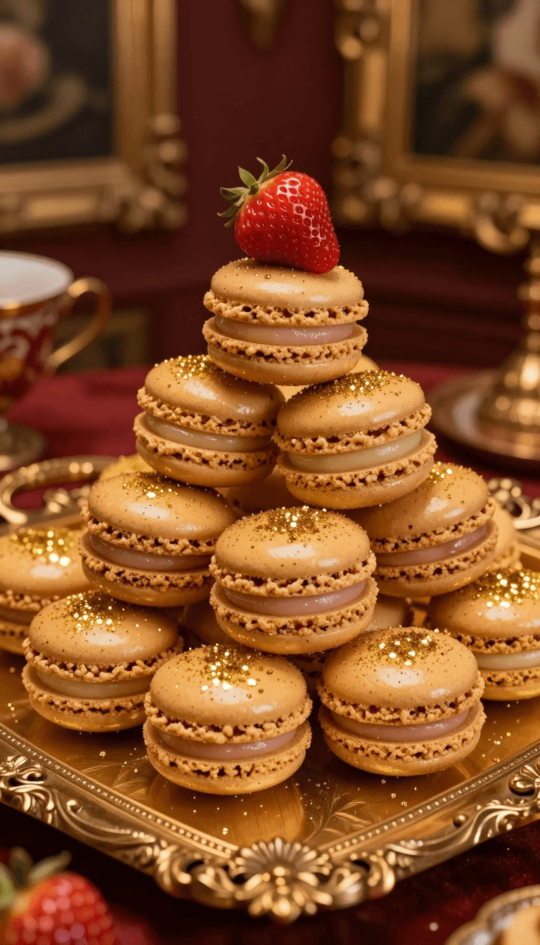 Opheliaai prompt:This photograph captures an elegant and luxurious scene featuring a tray of gold…