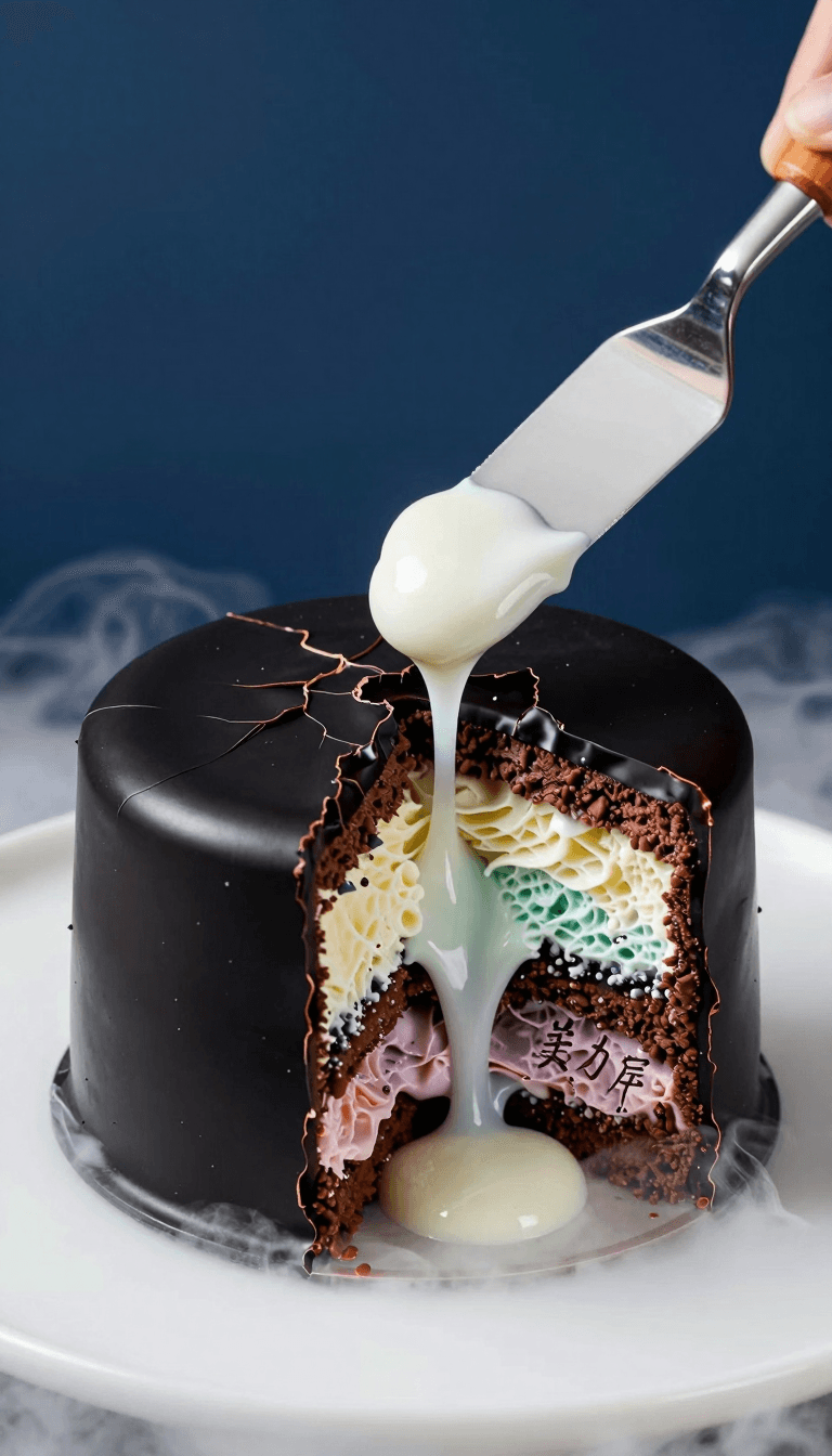 Opheliaai prompt:Cj,Cake, ice cream, thick oil painting texture cream (using a painting knife for…