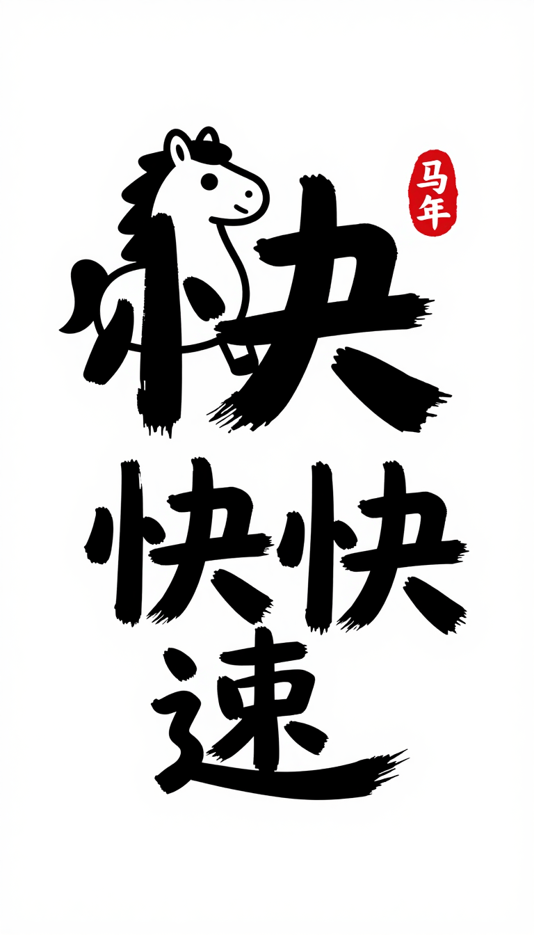 Opheliaai prompt:the image features bold, expressive chinese calligraphy in black ink on a white…