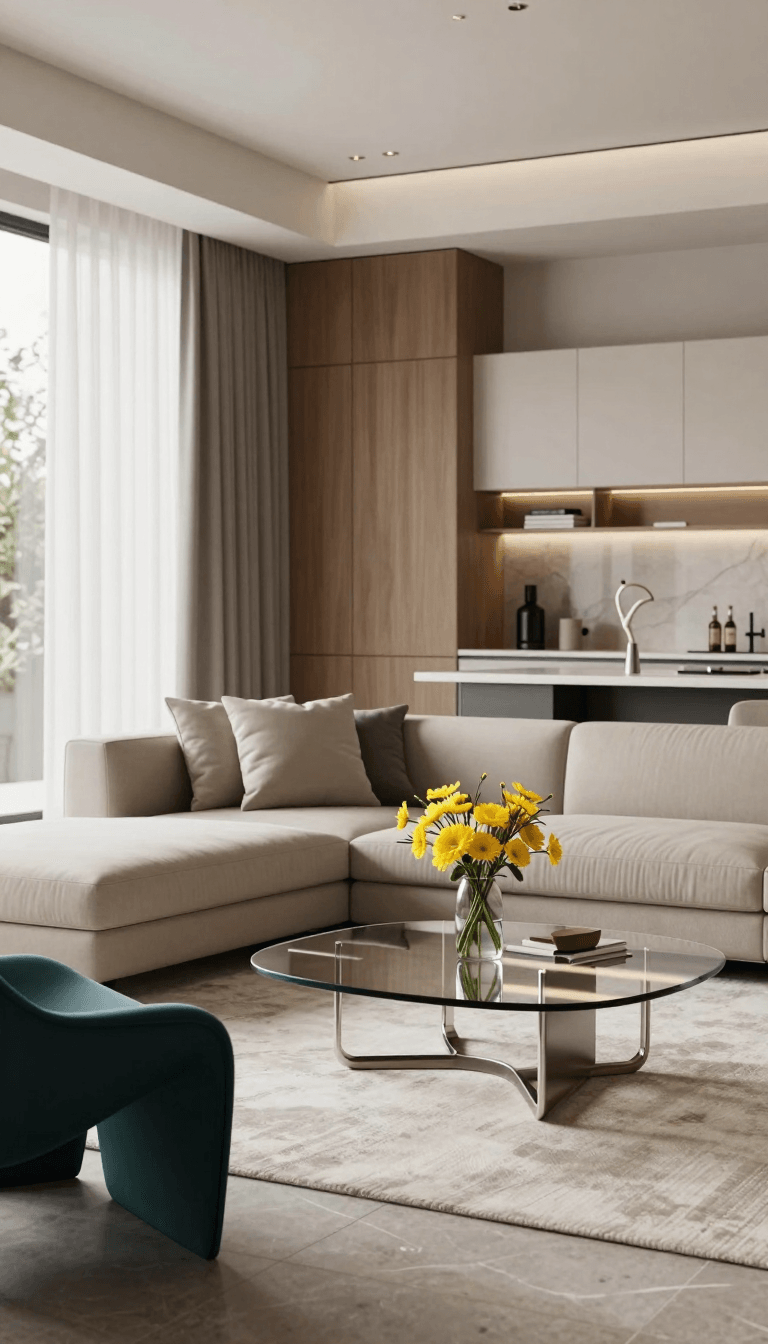Opheliaai 提示詞:Italian light luxury,This is a high-resolution photograph of a modern, minimalis…