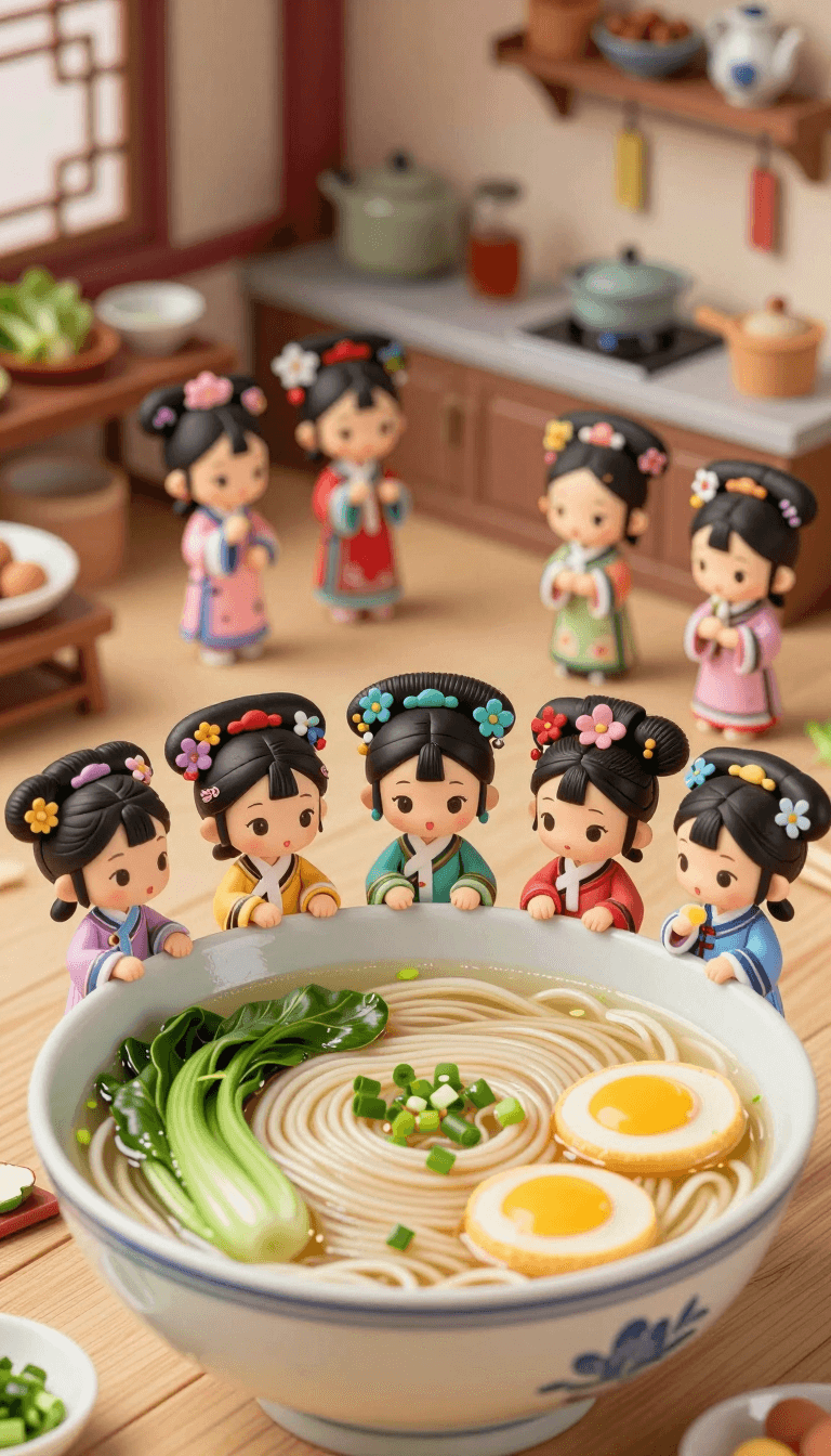 Opheliaai Prompt:Miniature landscape, traditional Chinese animation style with a cute Q-style, fu…
