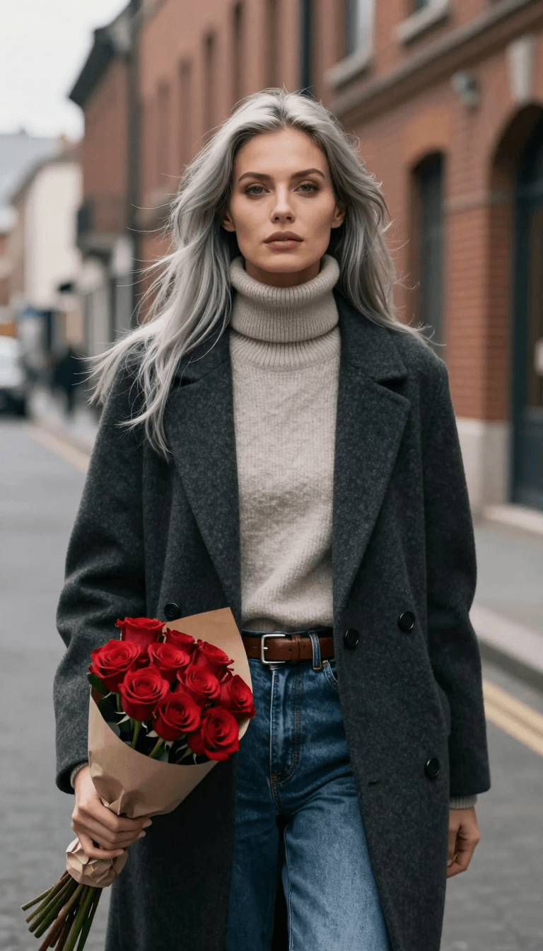 Opheliaai พรอมต์:{ "Objective": "Create a cinematic street portrait with refined elegance and hig…