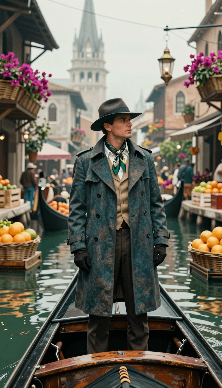 Opheliaai プロンプト:{ "vibe_title_en": "Floating Market Mirage", "master_prompt": "A medium-long sho…