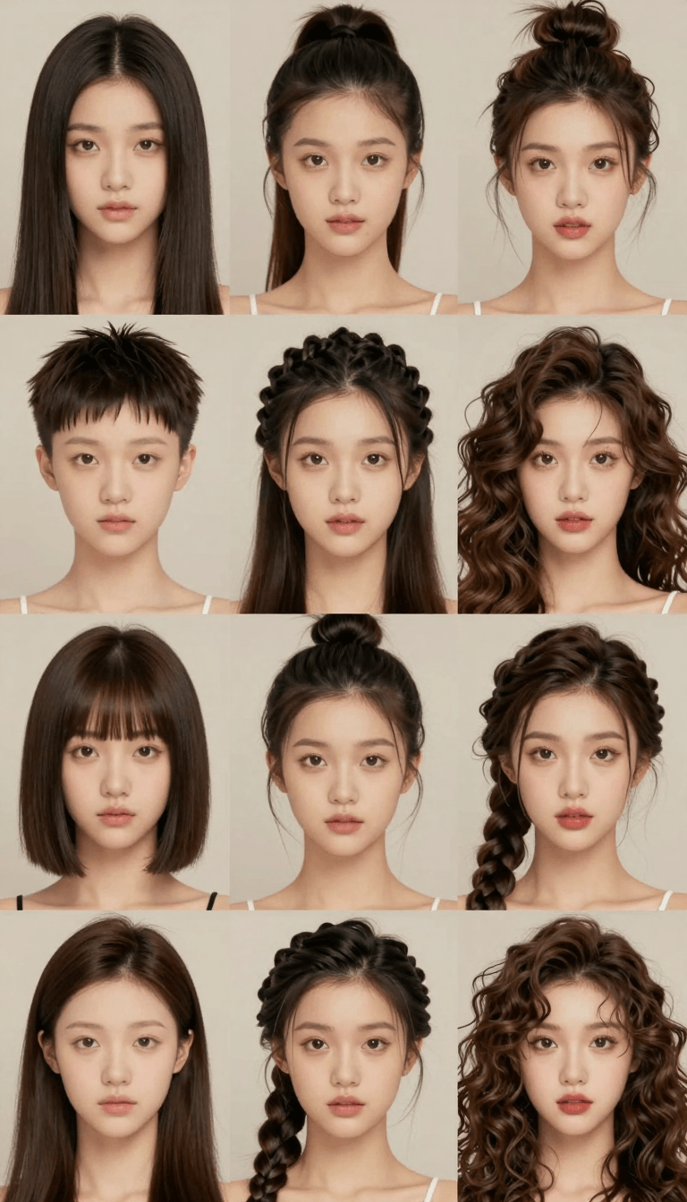 Opheliaai prompt:This is a high-quality photo collage, displaying the same person with completely…